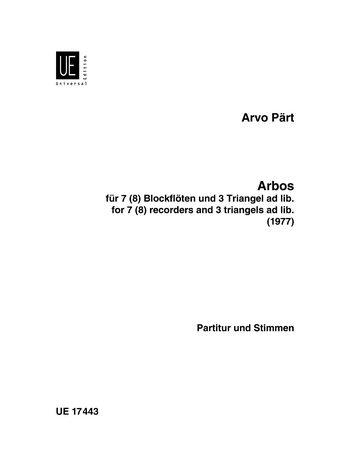 Pärt, Arvo - Arbos - SASTBTB + 3 Triangeln