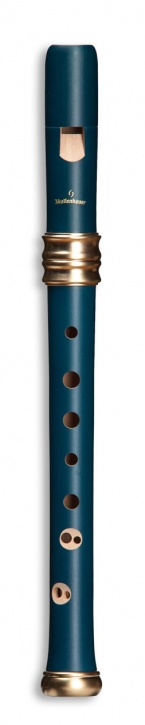 Sopranblockflöte Mollenhauer 4119B Adri's Traumflöte, Birnbaum blau, barocke Griffweise