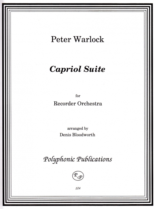 Warlock, Peter - Capriol Suite - Recorder Orchestra