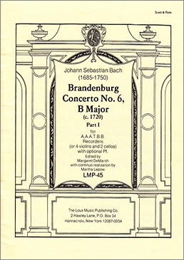 Bach, Johann Sebastian - Brandenburgisches Konzert Nr. 6 - 1. Satz  AAATBB (Partitur)