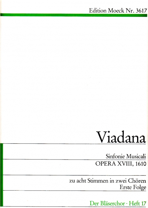 Viadana, Ludovico - Sinfonie Musicali - SATB + SATB