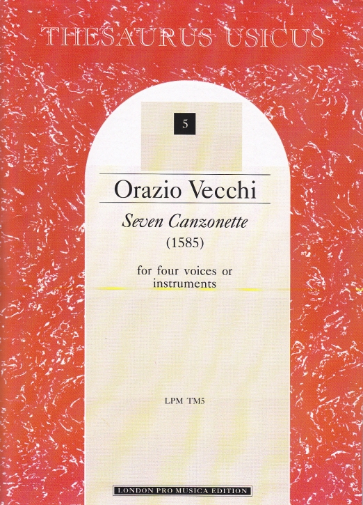 Vecchi, Orazio - Seven Canzonette - SATB / AATT