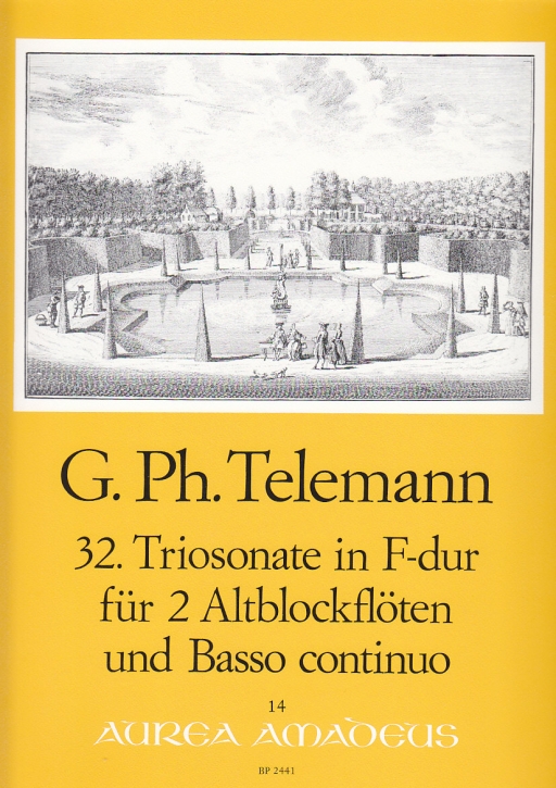 Telemann, Georg Philipp - 32. Triosonate F-dur - 2 Altblockflöten und Bc.