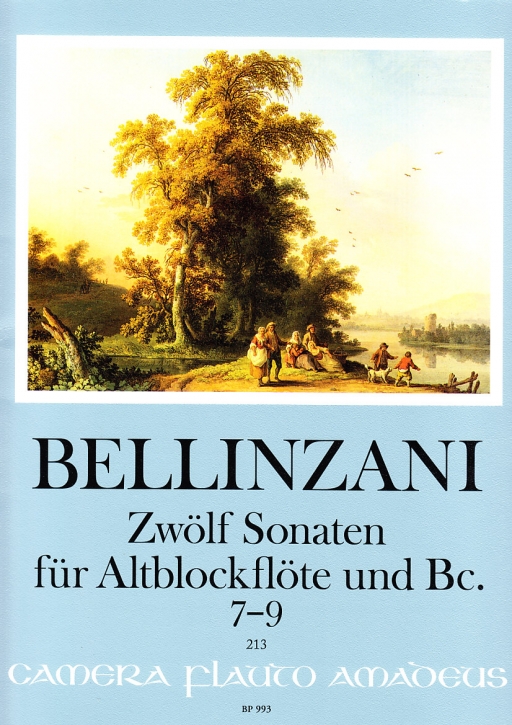 Bellinzani, Paolo Benedetto - Zwölf Sonaten, Band 3 - Altblockflöte und Basso continuo