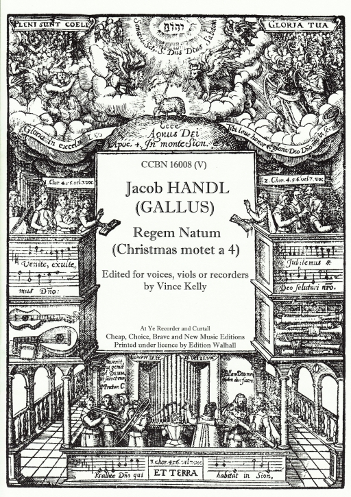 Handl (Gallus), Jacob - Regem Natum - Recorder Quartet SATB