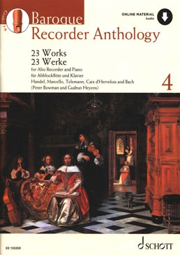 Baroque Recorder Anthology  4 - Altblockflöte und Klavier + Online-Material