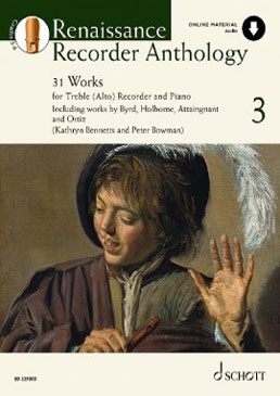 Renaissance Recorder Anthology  3 - Altblockflöte und Klavier + Online Audio