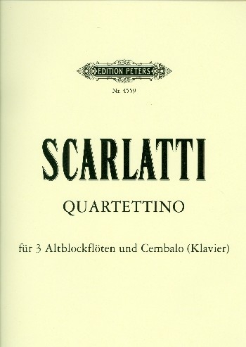 Scarlatti, Allessandro - Quartettino - AAA/Bc