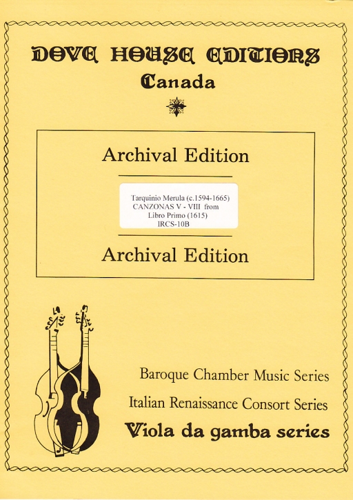 Merula, Tarquinio - Canzonas Libro Primo V-VIII - SATB