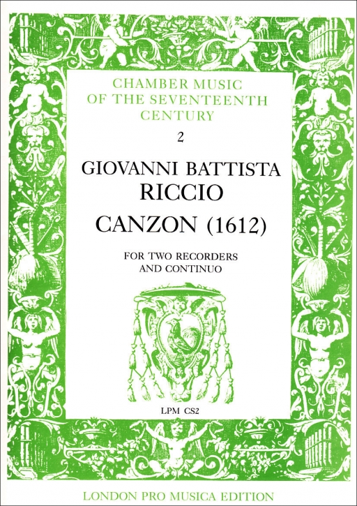 Riccio, Giovanni Battista - Canzon  - 2 Sopranblockflöten und Bc.
