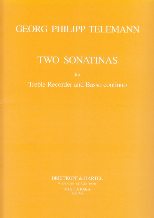 Telemann, Georg Philipp - Zwei Sonatinen - Altblockflöte und Basso continuo