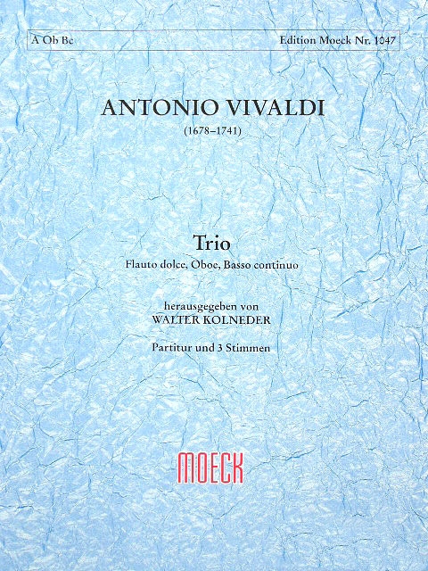 Vivaldi, Antonio - Trio g-moll RV 103 - Altblockflöte, Oboe und Bc.