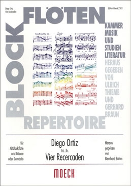Ortiz, Diego - Vier Recercaden - Altblockflöte und Cembalo / Gitarre