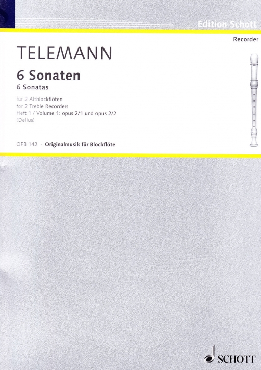 Telemann, Georg Philipp - Sechs Sonaten -  Band 1 2 Altblockflöten