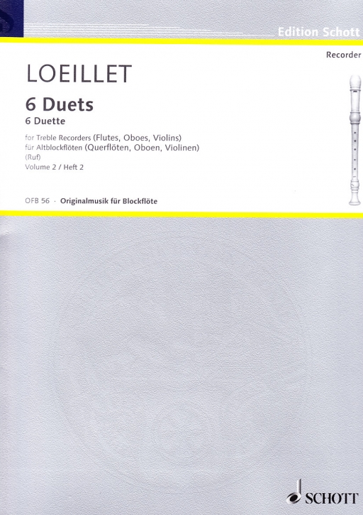 Loeillet de Gant, J.B. - 6 Duette -  Heft 2 2 Altblockflöten