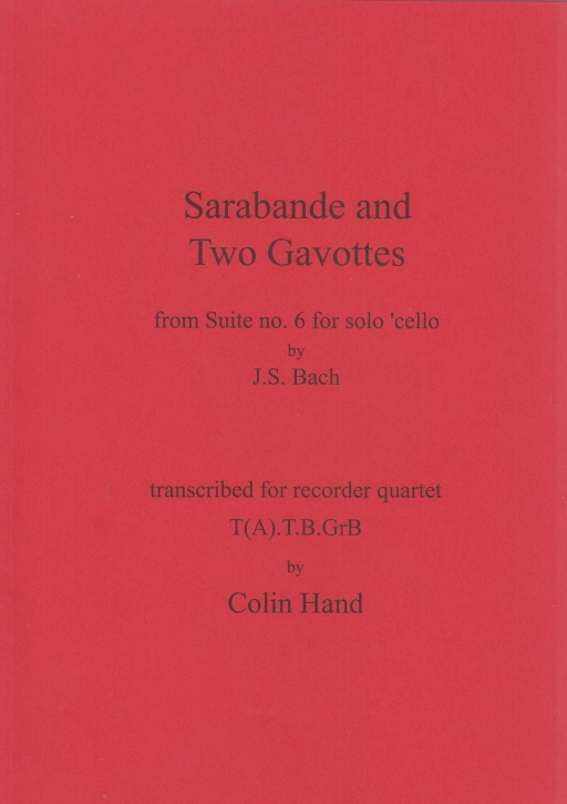 Bach, Johann Sebastian - Sarabande and two Gavottes - TTBGb