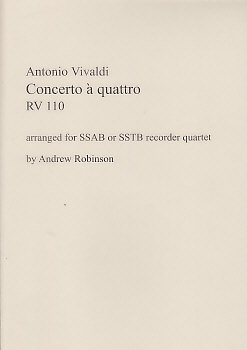 Vivaldi, Antonio - Concerto à quattro RV 110  - SSAB oder SSTB<br><br><b>NEW !</b>
