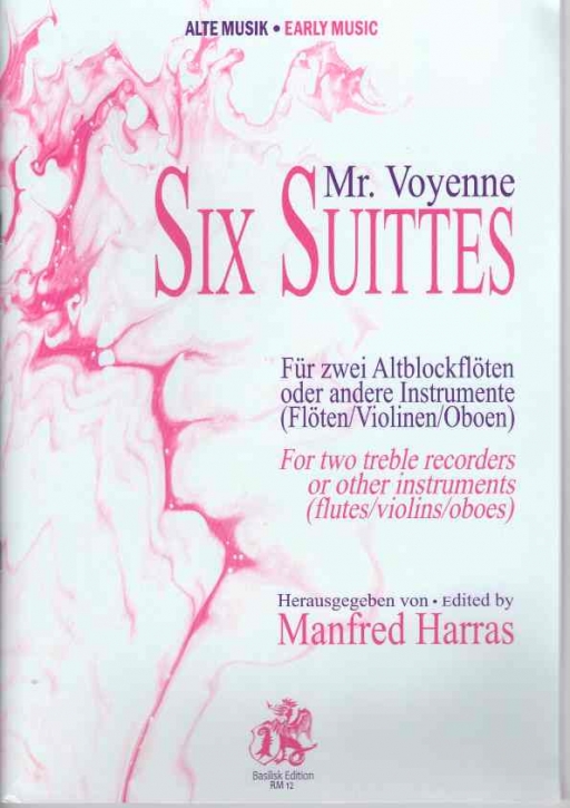 Voyenne, Mr. - Six Suittes - 2 treble recorders