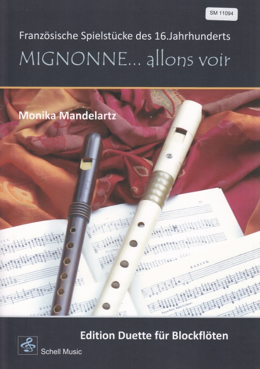 French songs from 16th century - duets for two recorders