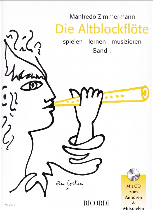 Zimmermann, Manfredo - Die Altblockflöte -  Band 1 mit CD