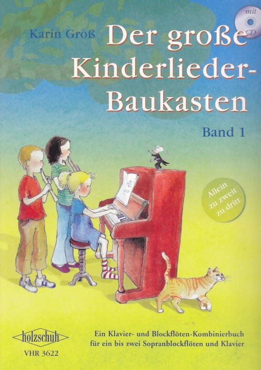 Groß, Karin - Der große Kinderliederbaukasten -  Band 1  2 Sopranblockflöten und Klavier + CD