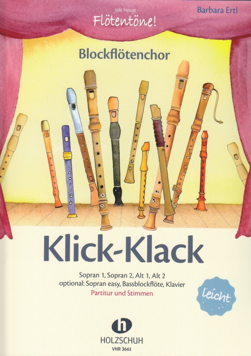 Ertl, Barbara - Klick-Klack - SSAA / bass & piano ad.lib.