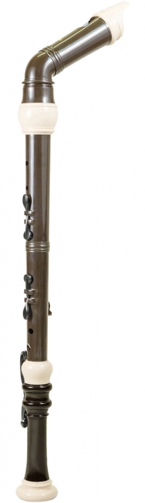 bass recorder Yamaha YRB-302B II, bend neck, plastic brown/white