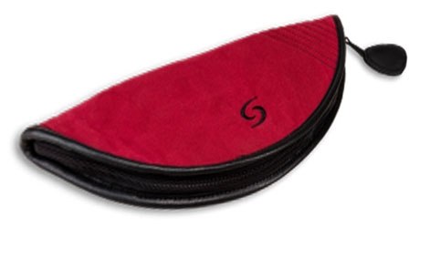Flötentasche für Tenorblockflöte mit Ledereinfassung