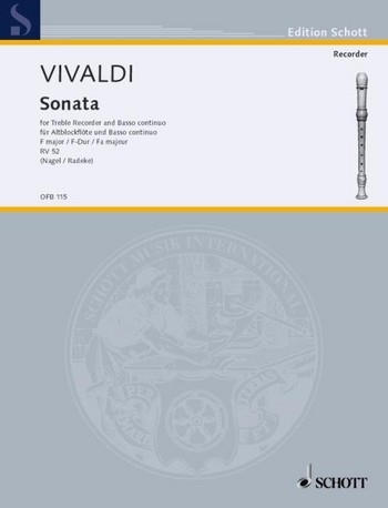 Vivaldi, Antonio - Sonata F-dur - Altblockflöte und Basso continuo