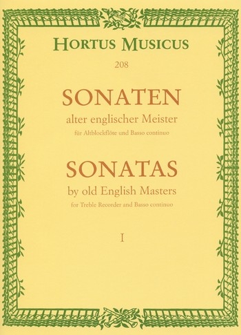 Sonaten alter englischer Meister - Heft 1 Altblockflöte und Basso continuo