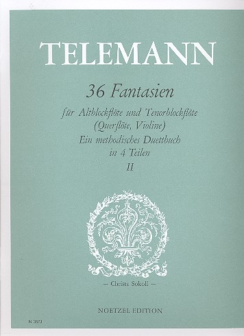 Telemann, Georg Philipp - 36 fantasies Vol. 2-  duets 2 AT