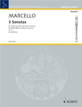 Marcello, Benedetto - Drei Sonaten aus op. 2 - Altblockflöte und Basso continuo
