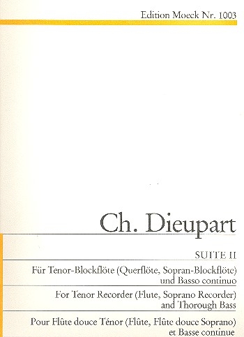 Dieupart, Charles - Suite 2 g-moll - Sopran- oder Tenorblockflöte und Basso continuo