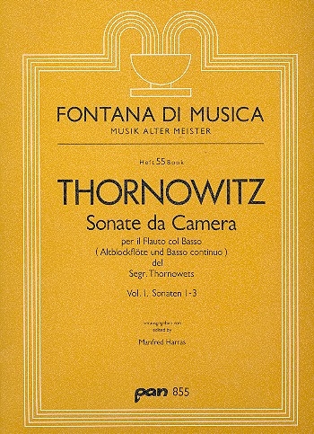 Thornowitz, Henry - Sonate da Camera 1-3  - Altblockflöte und Basso continuo