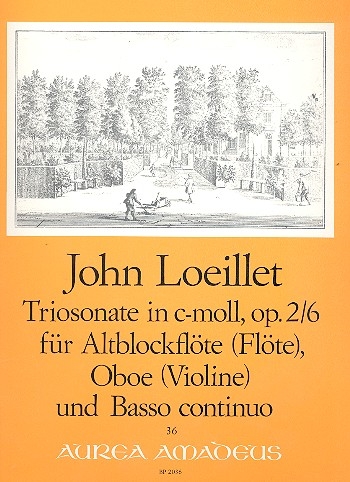 Loeillet, John - Triosonate c-moll op.2/6  - Altblockflöte, Oboe uns Bc.