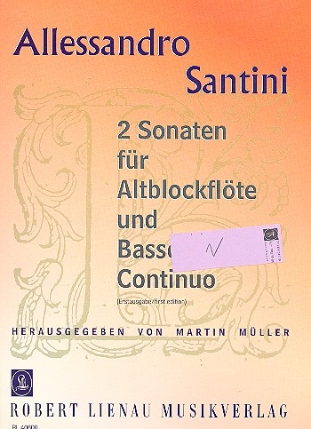 Santini, Allessandro - Zwei Sonaten - Altblockflöte und Basso continuo