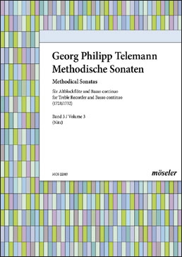 Telemann, Georg Philipp - Methodische Sonaten Band 3 - Altblockflöte und Basso continuo