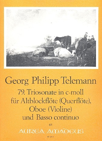 Telemann, Georg Philipp - 79. Triosonate c-moll - Altblockflöte, Oboe und Bc.