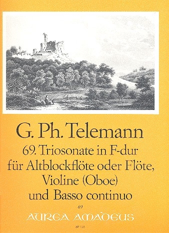 Telemann, Georg Philipp - 69. Triosonate F-dur - Altblockflöte, Violine und Bc.