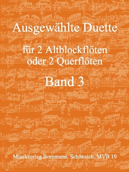 Bornmann, Johannes (Hrg.) - Ausgewählte Duette Band 3 - 2 Altblockflöten