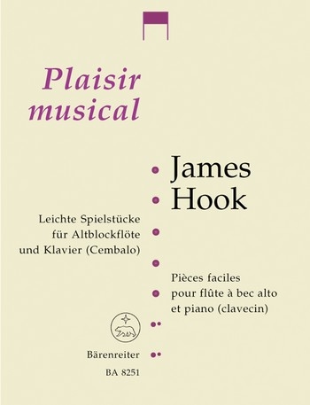 Hook, James - Leichte Spielstücke - Altblockflöte und Klavier