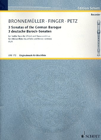 3 deutsche Barocksonaten - Altblockflöte und Basso continuo