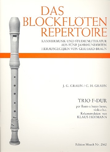 Graun, Carl Heinrich - Trio F-dur - Bassblockflöte, Viola und Bc.