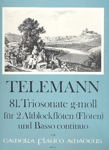 Telemann, Georg Philipp - 81. Triosonate g-moll - 2 Altblockflöten und Bc.