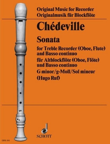 Chédeville, Esprit-Philippe - Sonata g-moll - Altblockflöte und Basso continuo