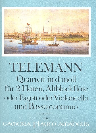 Telemann, Georg Philipp - Quartett d-moll  - Altblockflöte, 2 Querflöten und Bc.