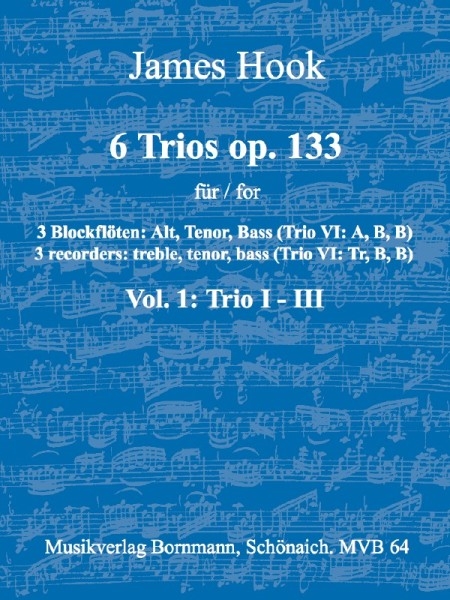Hook, James - 6 Trios op. 133 -  vol.1  ATB