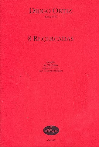 Ortiz, Diego - 8 Recercadas - Sopranblockflöte und Basso continuo