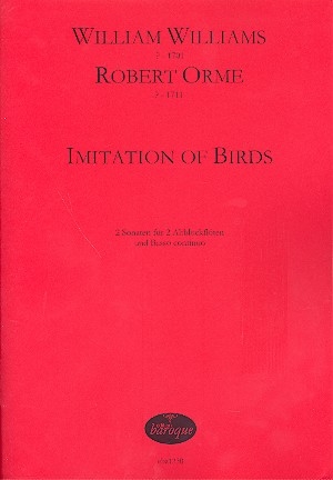 Williams, William / Orme, Robert - Imitation of Birds - Zwei Sonaten 2 Altblockflöten und Bc.