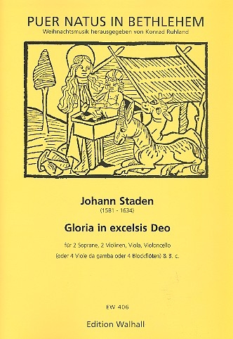 Staden, Johann - Gloria in excelsis Deo - Voices, 4 Recorders and Bc